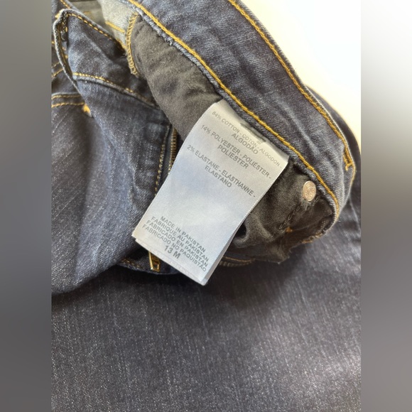 LEVIS 535 STRETCH BLUE DENIM LEGGINGS SIZE 13M - Picture 3 of 5